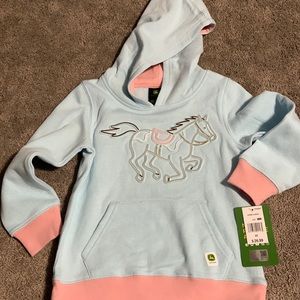 Girls horse John Deere hoodie